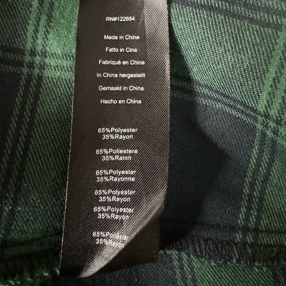 Voodoo Vixen Lola Retro Plaid Fit & Flare Midi Swing Dress -Green & Navy - Small - Picture 12 of 12